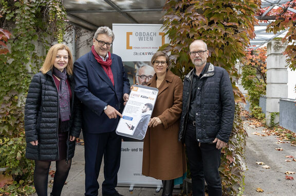 Anita Bauer, Peter Hacker, Ursula Berner und Kurt Gutlederer präsentieren die neue FSW-KälteApp.