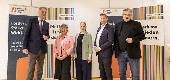 Medientermin Demenzstudie FSW: Georg Psota, Sabine Hofer-Gruber, Susanne Winkler, Marcus Franz, Peter Hacker