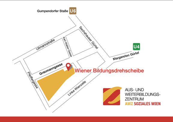 Lageplan Wiener Bildungsdrehscheibe | FSW Lageplan Wiener Bildungsdrehscheibe