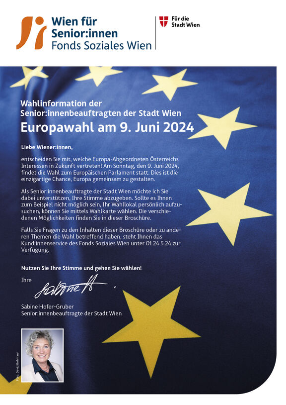 Wahlinformation der Senior:innenbeauftragten der Stadt Wien - Europawahl am 09.Juni 2024