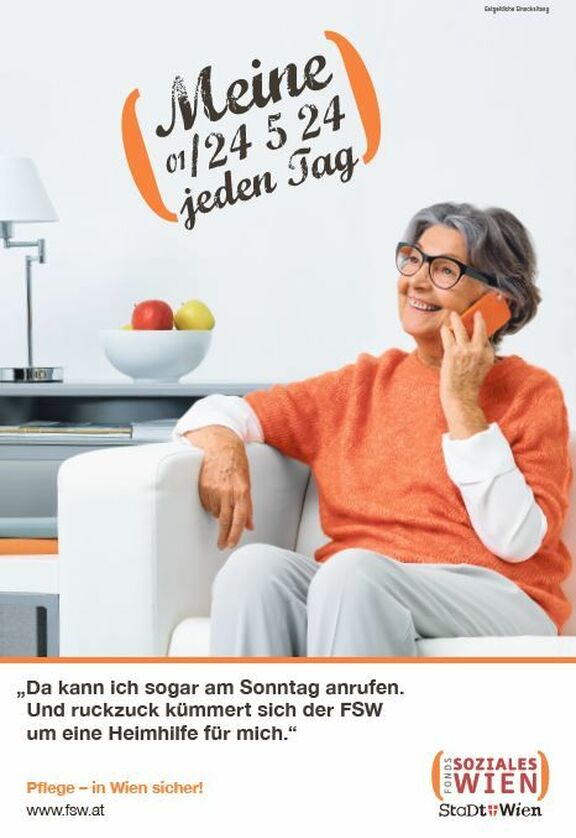 Da kann ich sogar am Sonntag anrufen. Und ruckzuck kümmert sich der FSW um eine Heimhilfe für mich.