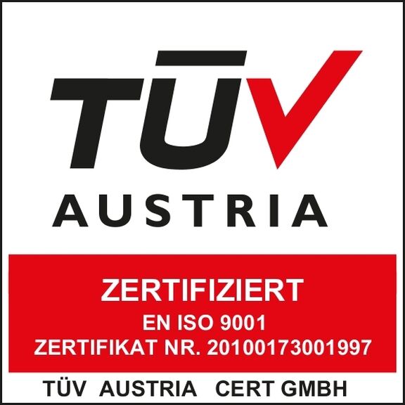 ISO 9001:2015 TÜV zertifiziert